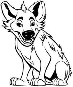 hyaene-ausmalbild-fuer-kinder-mit-grossen-ohren