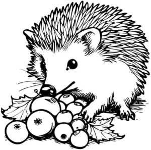 igel-mit-beeren-ausmalbild-vorlage