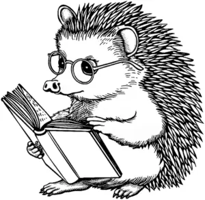 igel-mit-brille-und-buch-ausmalbild