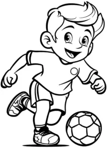 junge-beim-spielen-mit-fussball-ausmalbild