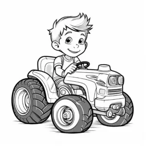 junge-faehrt-einen-traktor-ausmalbild