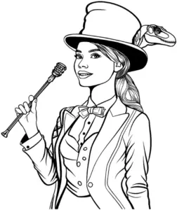 junge-frau-im-anzug-mit-hut-und-zepter