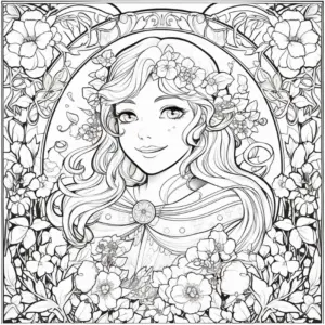 junge-frau-mit-blumenkranz-und-cape