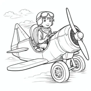 junge-im-flugzeug-mit-fliegerbrille-und-wolken