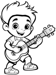 junge-mit-gitarre-ausmalbild