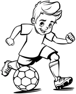 junge-spielt-fussball-ausmalbild