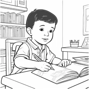 jungen-beim-zeichnen-an-einem-tisch-mit-malbuch