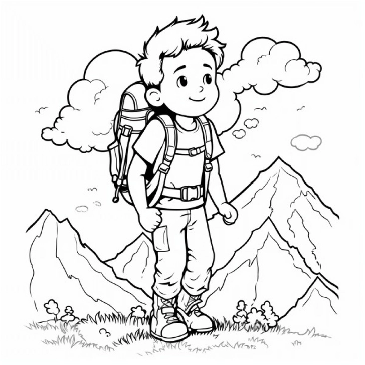 junger-bergsteiger-in-einer-berglandschaft