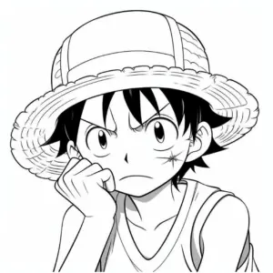 junger-charakter-mit-strohigem-hut-nachdenklichem-ausdruck