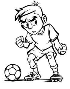 junger-fussballspieler-mit-ball-ausmalbild