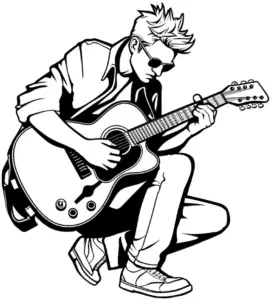 junger-mann-mit-gitarre-ausmalbild