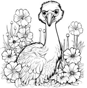 junger-strauss-in-blumenbeet-ausmalbild