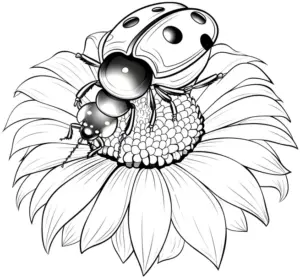 kaefer-auf-sonnenblume-ausmalbild