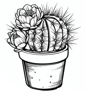 kaktus-mit-blumen-im-topf