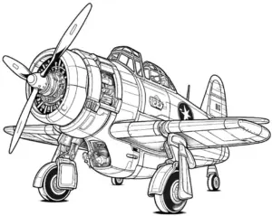 kampfflugzeug-ausmalbild-mit-propeller-und-fluegeln