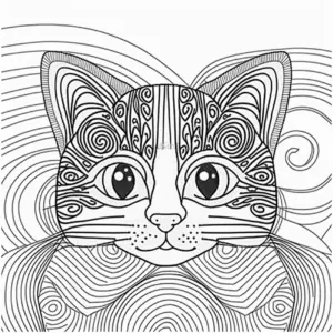 katze-ausmalbild-mit-geschwungenen-linien-und-mustern