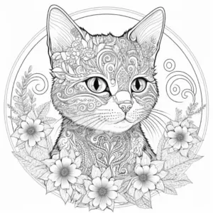 katze-mit-ornamentalen-mustern-und-blumen-ausmalbild