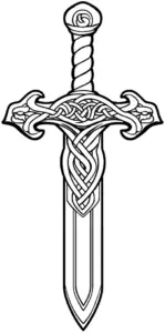 keltisches-ausmalbild-mit-kunstvollem-schwert