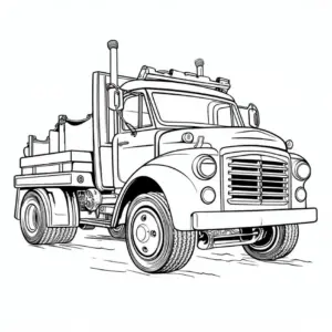 klassischer-lkw-mit-auflieger-ausmalbild