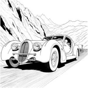 klassisches-ausmalbild-eines-bugatti-auf-kurvenreicher-strasse