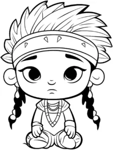 kleiner-indianer-mit-stirnband-und-zoepfen