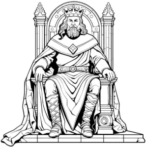 koenig-auf-thron-ausmalbild