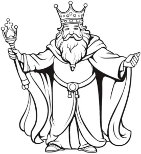 koenig-ausmalbild-mit-krone-und-zauberstab