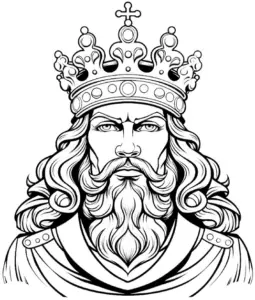 koenig-mit-prachtvoller-krone-ausmalbild