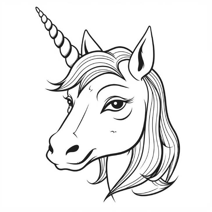 kopf-eines-einhorns-ausmalbild-mit-horn-und-maehne