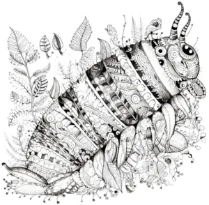 kreatives-insekt-und-pflanzenmuster