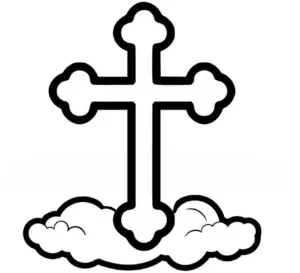 kreuz-ausmalbild-mit-wolken