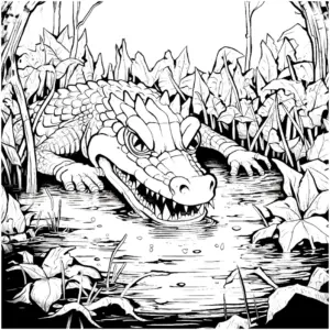 krokodil-im-wasser-ausmalbild