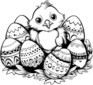 kueken-und-ostereier-ausmalbild