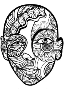kuenstlerisches-ausmalbild-mit-kreativen-mustern-und-gesichtsdesign