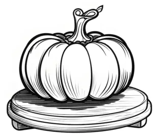 kuerbis-auf-holzbrett-ausmalbild
