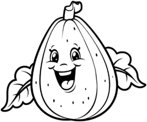 kuerbis-ausmalbild-mit-geluecklichem-gesicht-und-blaettern