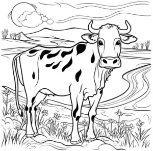 kuh-in-natur-mit-blumen-und-bergen