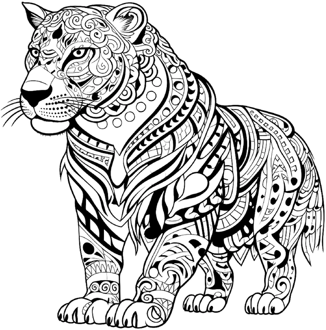 kunstvolles-ausmalbild-eines-tigers-mit-mustern