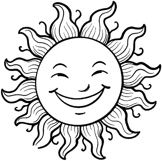 laechelnde-sonne-ausmalbild-mit-lockigen-strahlen