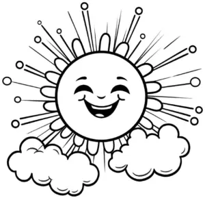 laechelnde-sonne-mit-wolken-ausmalbild