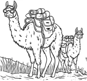 lamas-mit-rucksaecken-und-sonnenbrillen