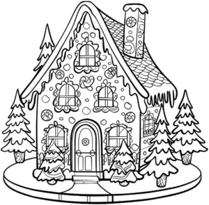 lebkuchenhaus-mit-suessigkeiten-und-tannenbaeumen