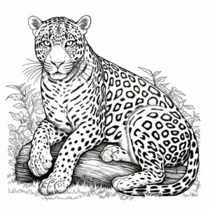 leopard-auf-einem-baumstamm-ausmalbild
