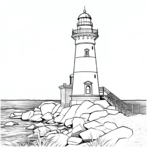 leuchtturm-am-meer-ausmalbild