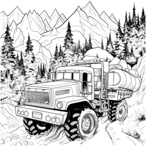lkw-in-gebirgen-und-natur-ausmalen