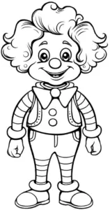 lustiger-ausmalbild-mit-froehlichem-clown