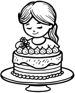 maedchen-mit-geburtstagskuchen-und-fruechten