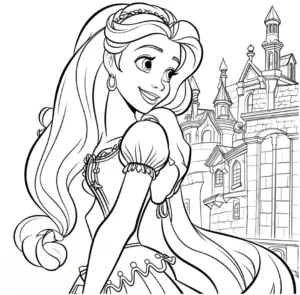 maedchen-mit-langen-haaren-und-schloss