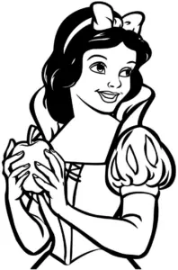 maerchenfigur-mit-apfel-ausmalbild