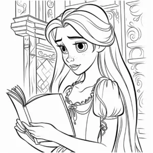 maerchenhafte-szene-ausmalbild-einer-buchlesenden-figur